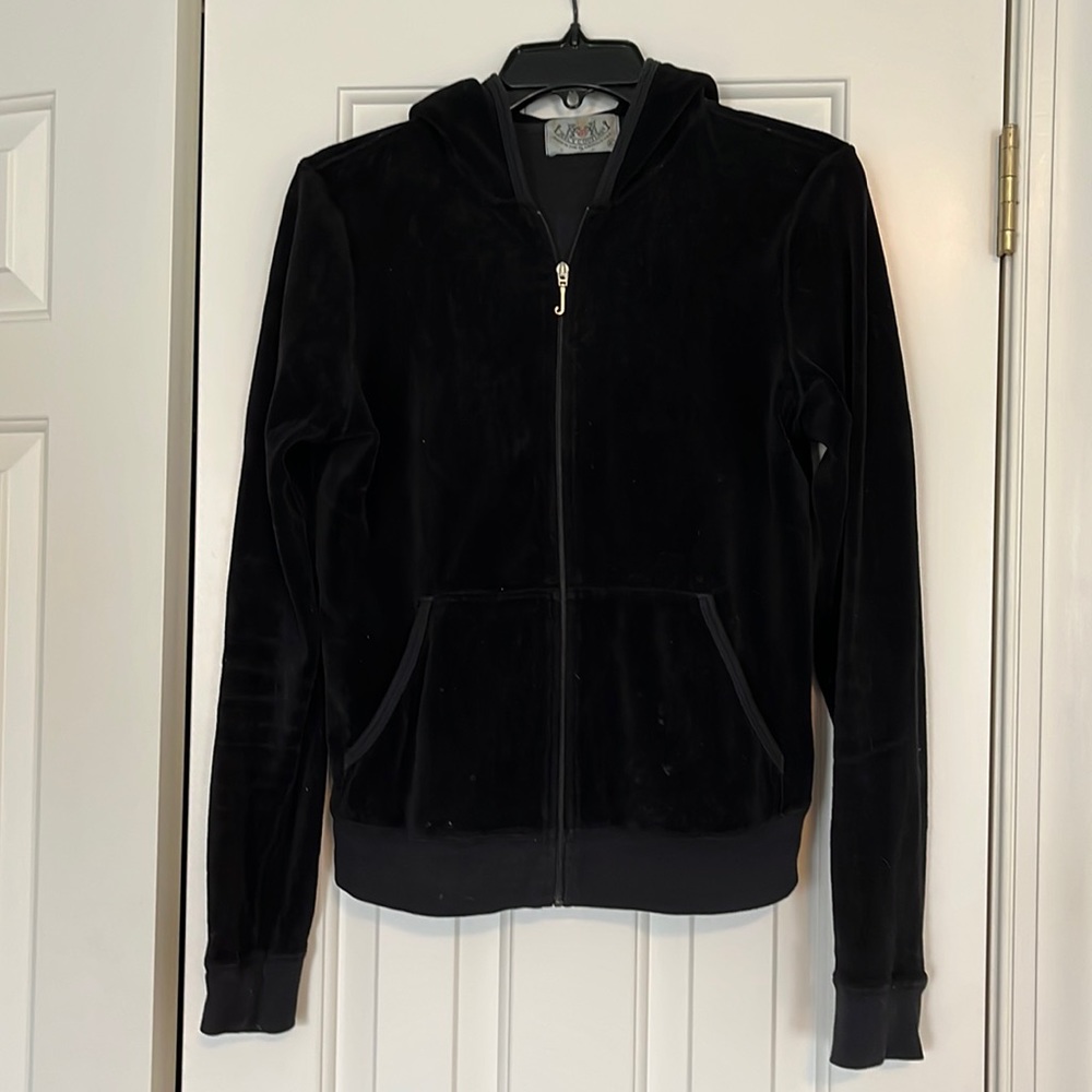 Juicy Couture velvet zip up hoodie